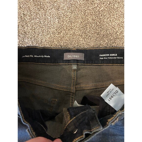 DL1961 Farrow Ankle Jeans Size 29 High Rise Skinny Willoughby Dark Wash - Picture 5 of 7